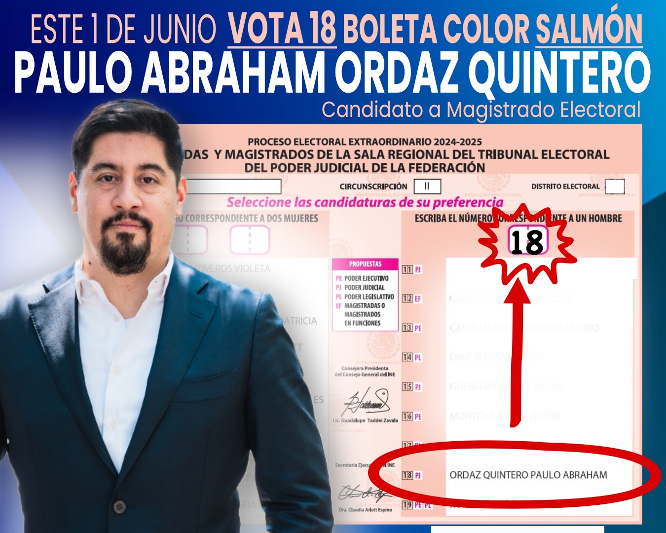 No dejes de Votar este 1 de junio!